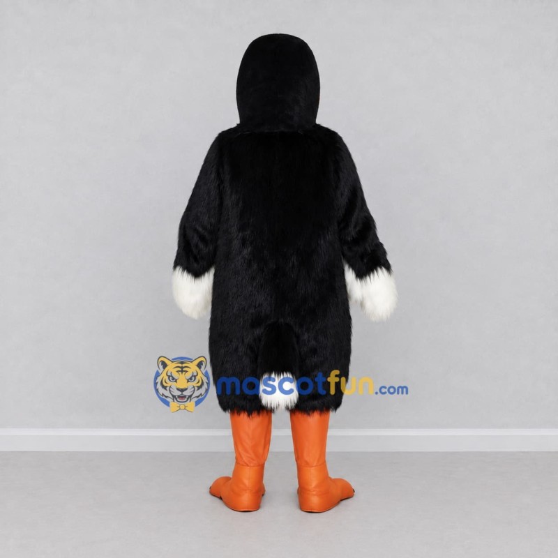 Custom Black and Orange Eagle Character Mascot Costume Adult Full Body Suit for Sports Events Custom Black and Orange Eagle Character Mascot Costume Adult Full Body Suit for Sports Events