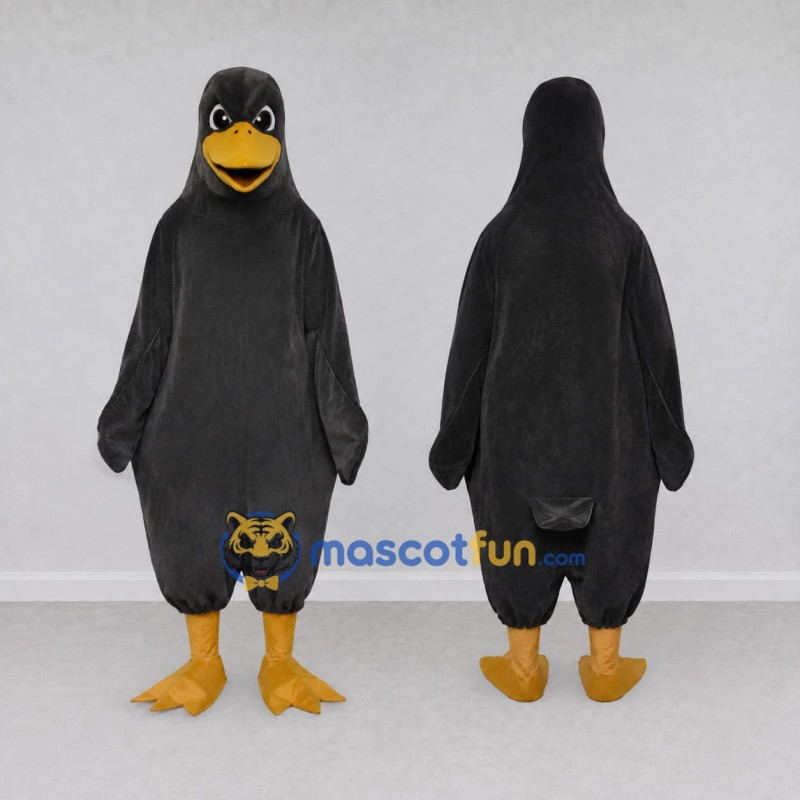 Custom Black and Yellow Bird Character Mascot Costume Adult Full Body Suit for School Events Custom Black and Yellow Bird Character Mascot Costume Adult Full Body Suit for School Events