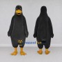Custom Black and Yellow Bird Character Mascot Costume Adult Full Body Suit for School Events