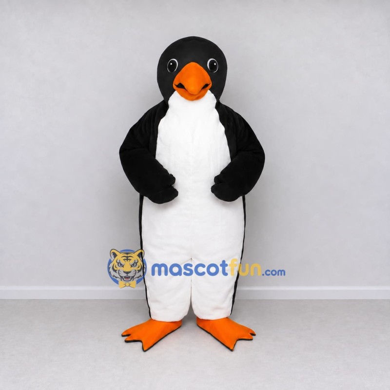 Custom Black and White Penguin Mascot Costume Adult Full Body Suit for Ocean Events Custom Black and White Penguin Mascot Costume Adult Full Body Suit for Ocean Events