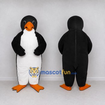 Custom Black and White Penguin Mascot Costume Adult Full Body Suit for Ocean Events
