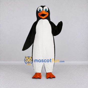 Custom Black and White Penguin Character Mascot Costume Adult Full Body Suit for School Events