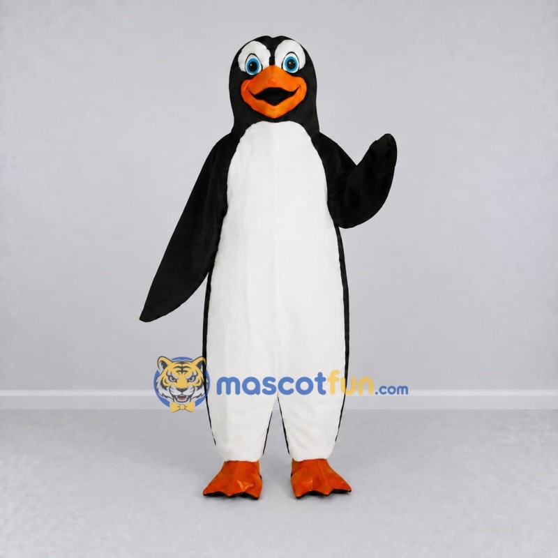 Custom Black and White Penguin Character Mascot Costume Adult Full Body Suit for School Events Custom Black and White Penguin Character Mascot Costume Adult Full Body Suit for School Events