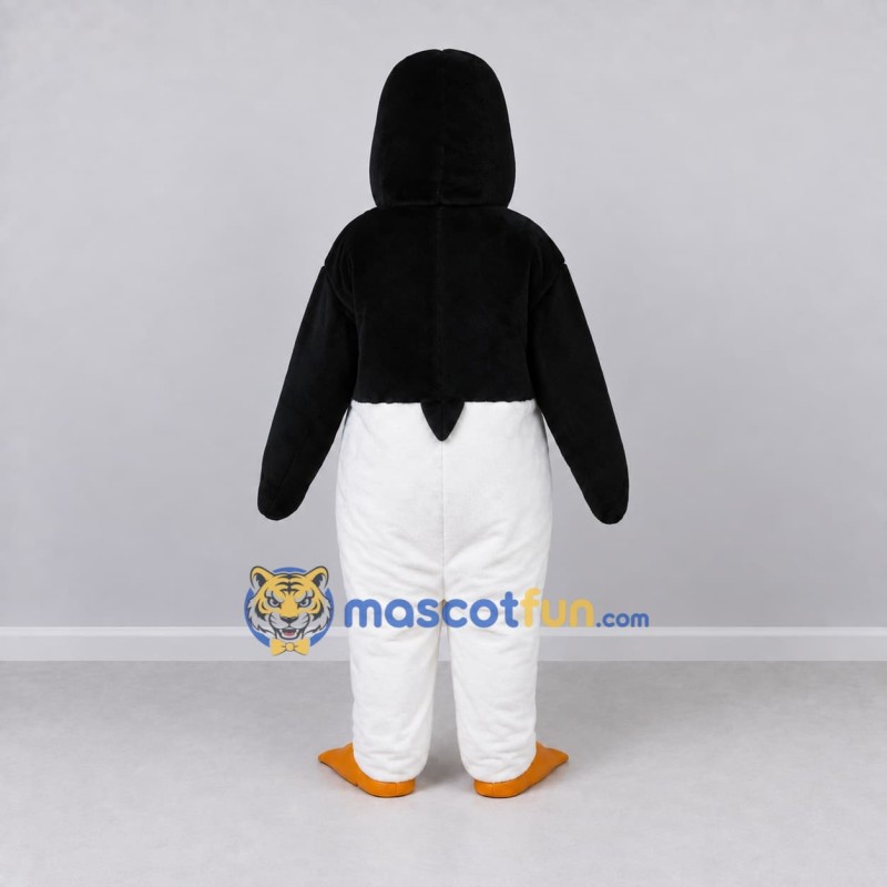 Custom Black and White Penguin Character Mascot Costume Adult Full Body Suit for School Events Custom Black and White Penguin Character Mascot Costume Adult Full Body Suit for School Events