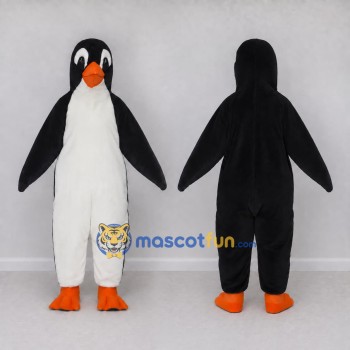 Custom Black and White Penguin Mascot Costume Adult Full Body Suit for Ocean Events