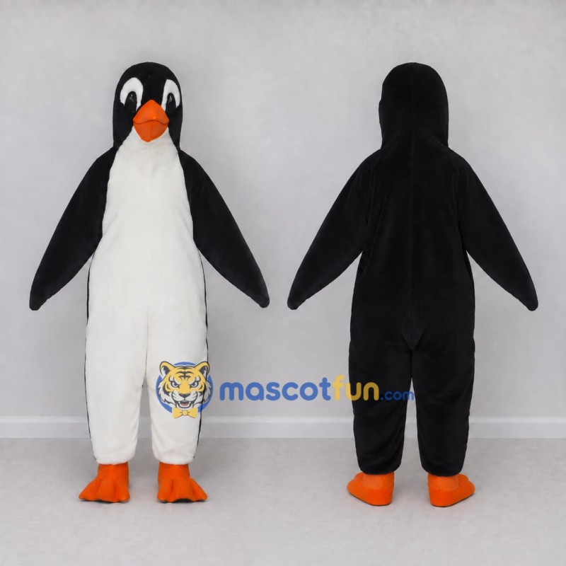 Custom Black and White Penguin Mascot Costume Adult Full Body Suit for Ocean Events Custom Black and White Penguin Mascot Costume Adult Full Body Suit for Ocean Events