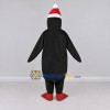 Custom Black and White Penguin with a Santa Hat Mascot Costume Adult Full Body Suit for Christmas Events Custom Black and White Penguin with a Santa Hat Mascot Costume Adult Full Body Suit for Christmas Events