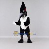 Custom Black and White Crested Bird Character Mascot Costume Adult Full Body Suit for Wildlife Events Custom Black and White Crested Bird Character Mascot Costume Adult Full Body Suit for Wildlife Events