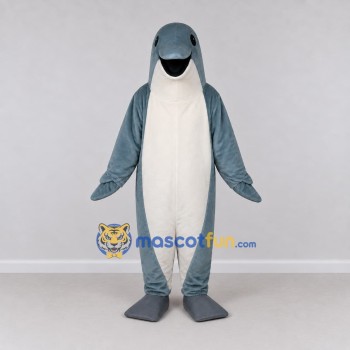 Custom Blue and White Dolphin Character Mascot Costume Adult Full Body Suit for Ocean Events Custom Blue and White Dolphin Character Mascot Costume Adult Full Body Suit for Ocean Events