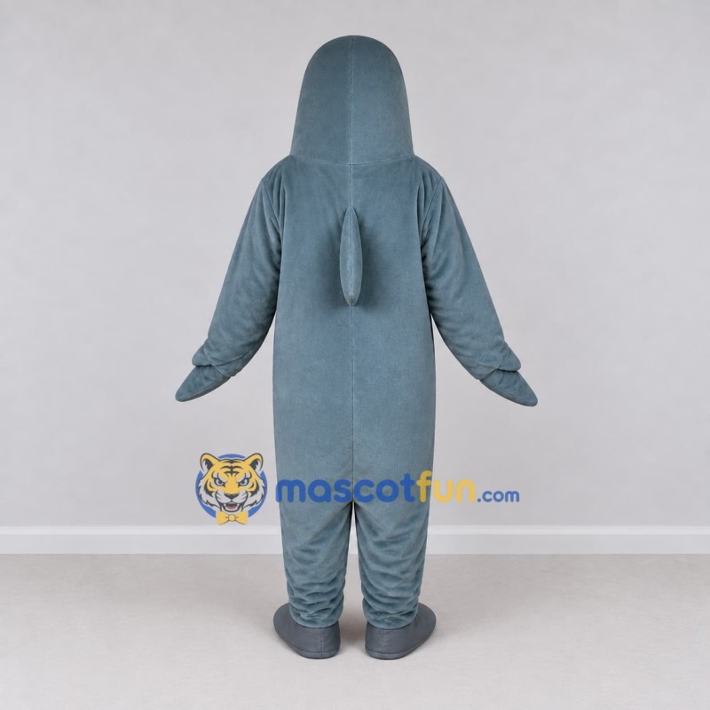 Custom Blue and White Dolphin Character Mascot Costume Adult Full Body Suit for Ocean Events Custom Blue and White Dolphin Character Mascot Costume Adult Full Body Suit for Ocean Events