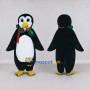 Custom Black and White Penguin with a Holiday Scarf Mascot Costume Adult Full Body Suit for Christmas Events