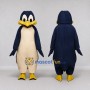 Custom Navy and Cream Penguin Character Mascot Costume Adult Full Body Suit for School Events