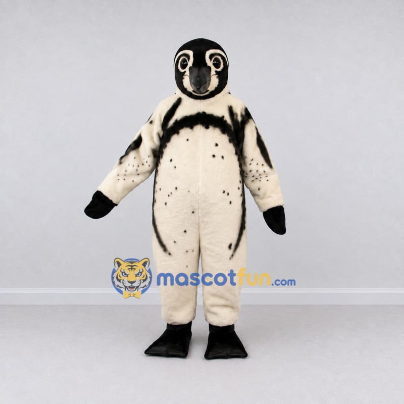 Custom Black and White Penguin Mascot Costume Adult Full Body Suit for Wildlife Events Custom Black and White Penguin Mascot Costume Adult Full Body Suit for Wildlife Events