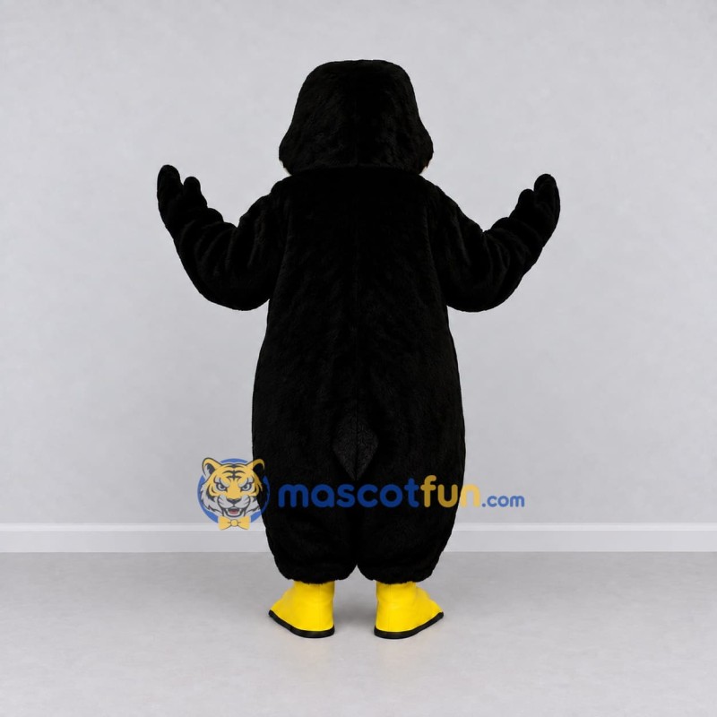 Custom Black and White Bird Character Mascot Costume Adult Full Body Suit for School Events Custom Black and White Bird Character Mascot Costume Adult Full Body Suit for School Events