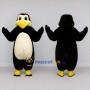 Custom Black and White Bird Character Mascot Costume Adult Full Body Suit for School Events
