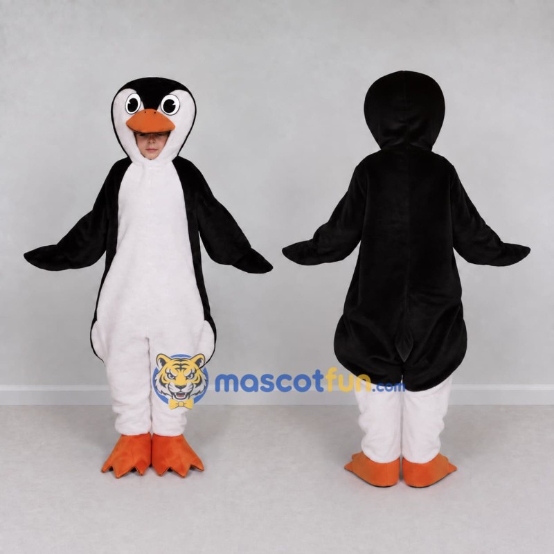 Custom Black and White Penguin Character Mascot Costume Adult Full Body Suit for Ocean Events Custom Black and White Penguin Character Mascot Costume Adult Full Body Suit for Ocean Events