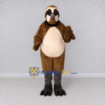 Custom Brown and Cream Owl Character Mascot Costume Adult Full Body Suit for Wildlife Events