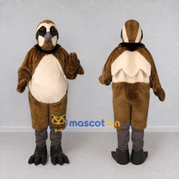 Custom Brown and Cream Owl Character Mascot Costume Adult Full Body Suit for Wildlife Events
