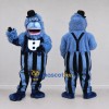 Custom Blue and Black Gorilla Character in a Top Hat Mascot Costume Adult Full Body Suit for Theme Parties Custom Blue and Black Gorilla Character in a Top Hat Mascot Costume Adult Full Body Suit for Theme Parties