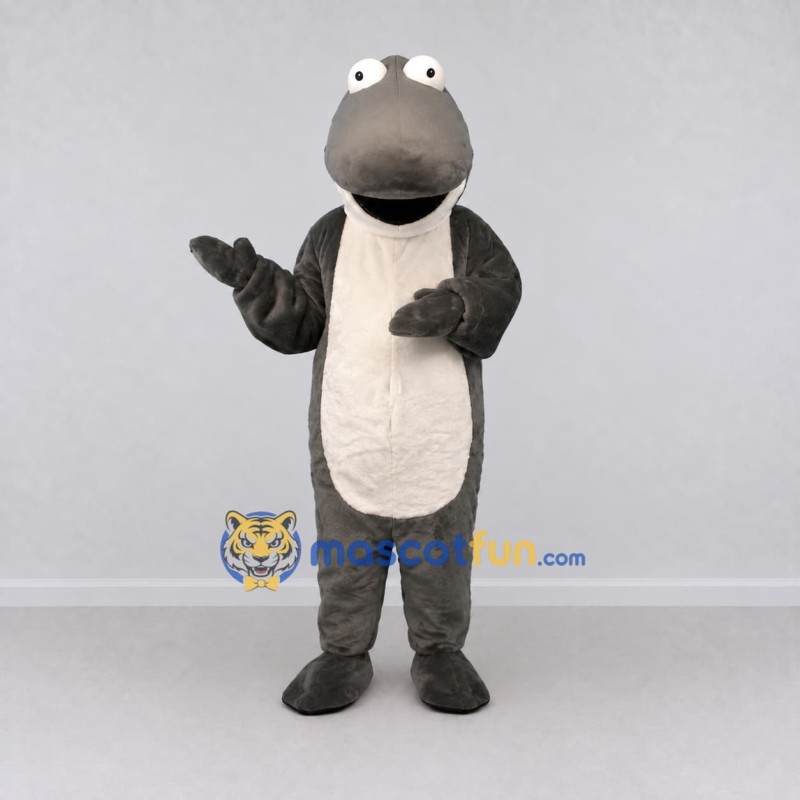 Custom Gray and White Dolphin Character Mascot Costume Adult Full Body Suit for Ocean Events Custom Gray and White Dolphin Character Mascot Costume Adult Full Body Suit for Ocean Events