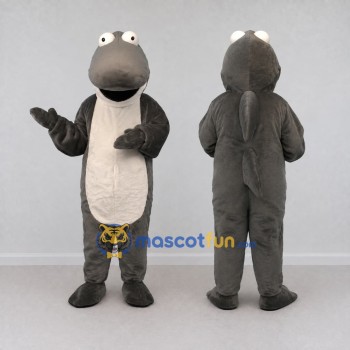 Custom Gray and White Dolphin Character Mascot Costume Adult Full Body Suit for Ocean Events