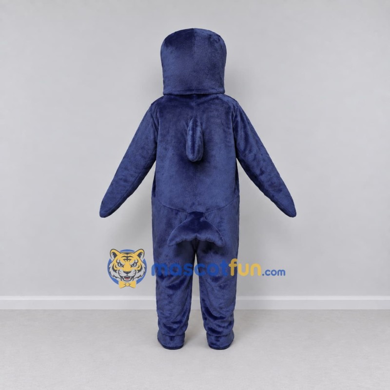 Custom Blue and White Dolphin Character Mascot Costume Adult Full Body Suit for Ocean Events
