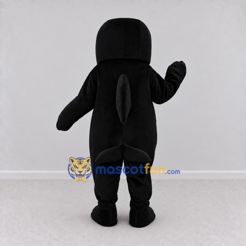 Custom Black and White Orca Character Mascot Costume Adult Full Body Suit for Ocean Events Custom Black and White Orca Character Mascot Costume Adult Full Body Suit for Ocean Events