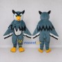 Custom Blue and White Owl Character Mascot Costume Adult Full Body Suit for School Events