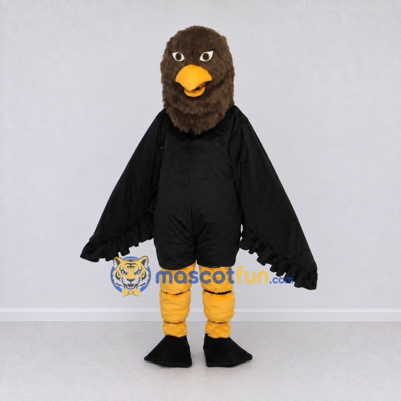Custom Brown and Black Eagle Character Mascot Costume Adult Full Body Suit for Sports Events Custom Brown and Black Eagle Character Mascot Costume Adult Full Body Suit for Sports Events