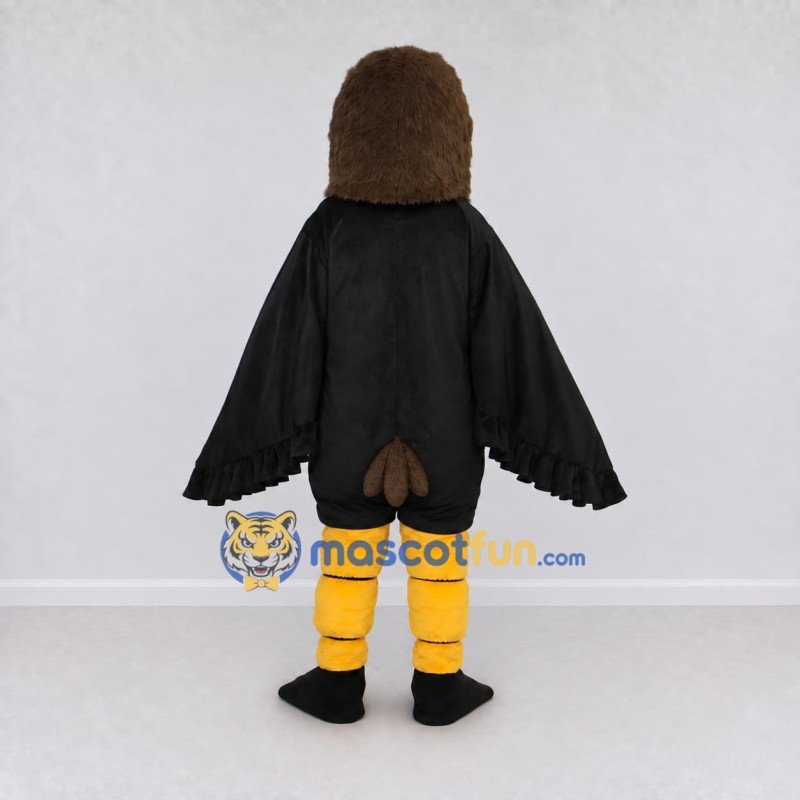 Custom Brown and Black Eagle Character Mascot Costume Adult Full Body Suit for Sports Events Custom Brown and Black Eagle Character Mascot Costume Adult Full Body Suit for Sports Events