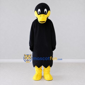 Custom Black and Yellow Duck Character Mascot Costume Adult Full Body Suit for School Events Custom Black and Yellow Duck Character Mascot Costume Adult Full Body Suit for School Events
