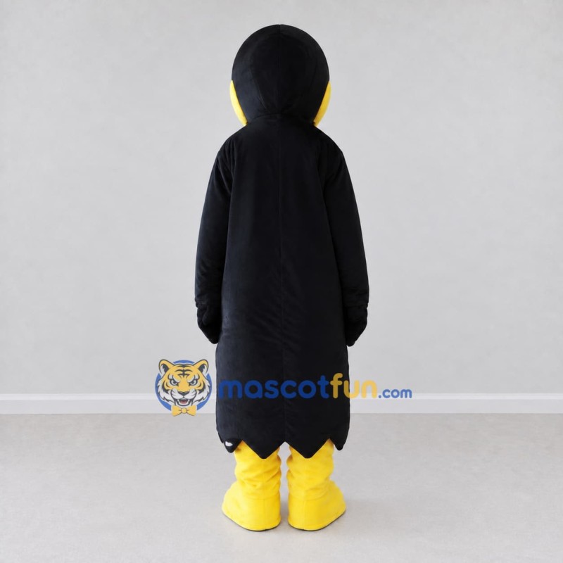 Custom Black and Yellow Duck Character Mascot Costume Adult Full Body Suit for School Events