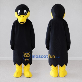 Custom Black and Yellow Duck Character Mascot Costume Adult Full Body Suit for School Events