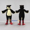 Custom Black and Cream Owl Character Mascot Costume Adult Full Body Suit for School Events Custom Black and Cream Owl Character Mascot Costume Adult Full Body Suit for School Events