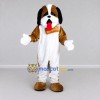Custom Brown and White Saint Bernard Dog Character Mascot Costume Adult Full Body Suit for Community Events Custom Brown and White Saint Bernard Dog Character Mascot Costume Adult Full Body Suit for Community Events