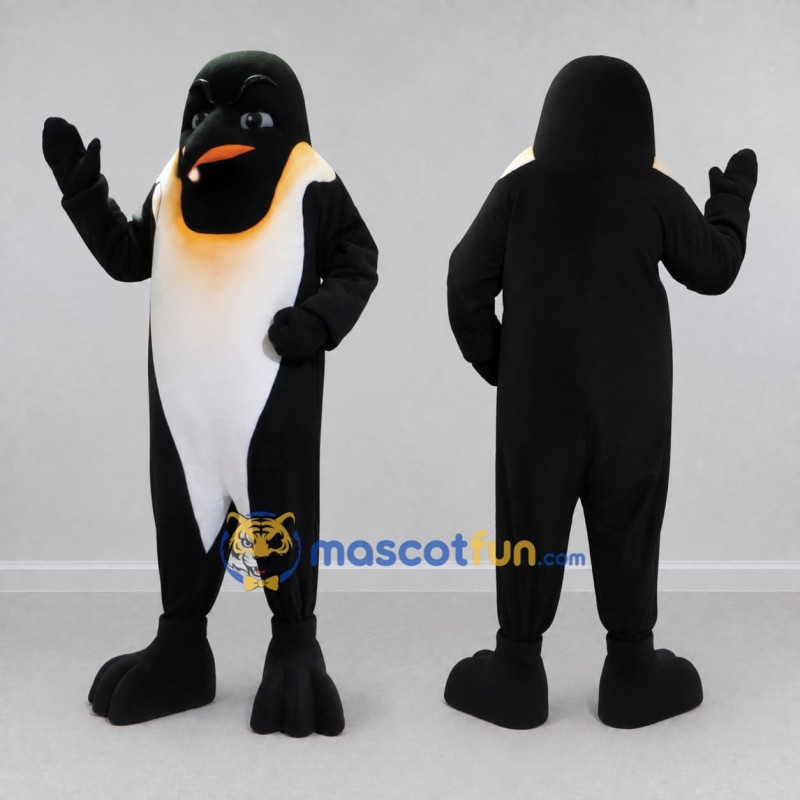 Custom Black and White Penguin Mascot Costume Adult Full Body Suit for Ocean Events Custom Black and White Penguin Mascot Costume Adult Full Body Suit for Ocean Events