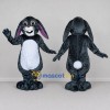 Custom Gray and White Lop-Eared Rabbit Character Mascot Costume Adult Full Body Suit for Easter Events Custom Gray and White Lop-Eared Rabbit Character Mascot Costume Adult Full Body Suit for Easter Events