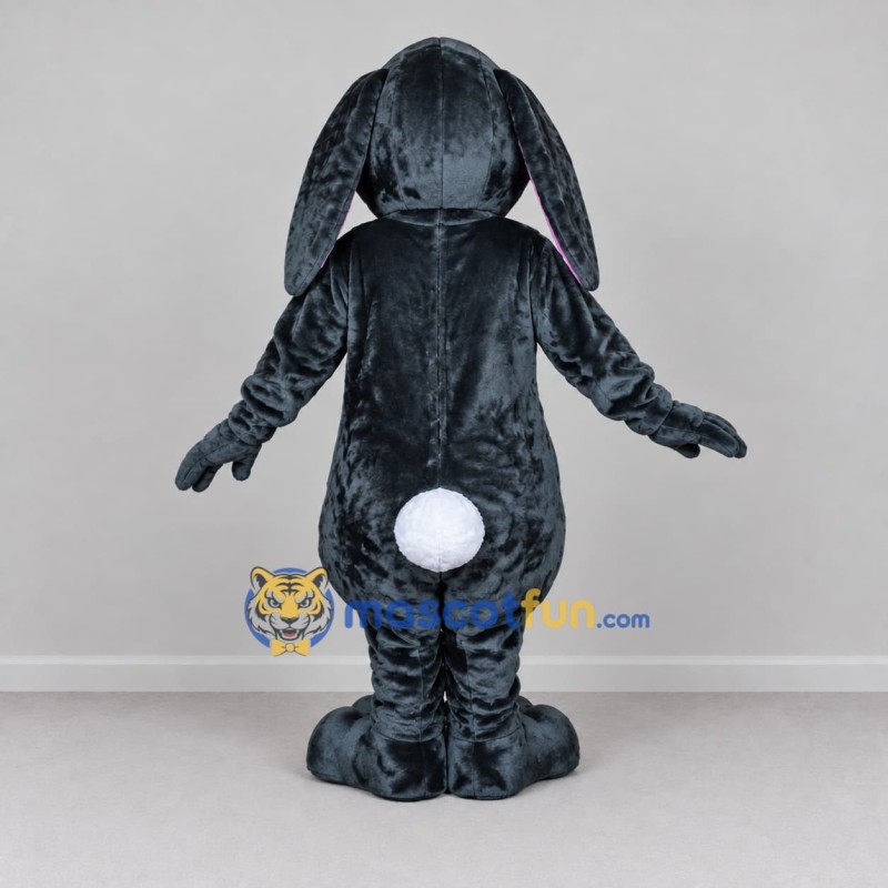 Custom Gray and White Lop-Eared Rabbit Character Mascot Costume Adult Full Body Suit for Easter Events Custom Gray and White Lop-Eared Rabbit Character Mascot Costume Adult Full Body Suit for Easter Events
