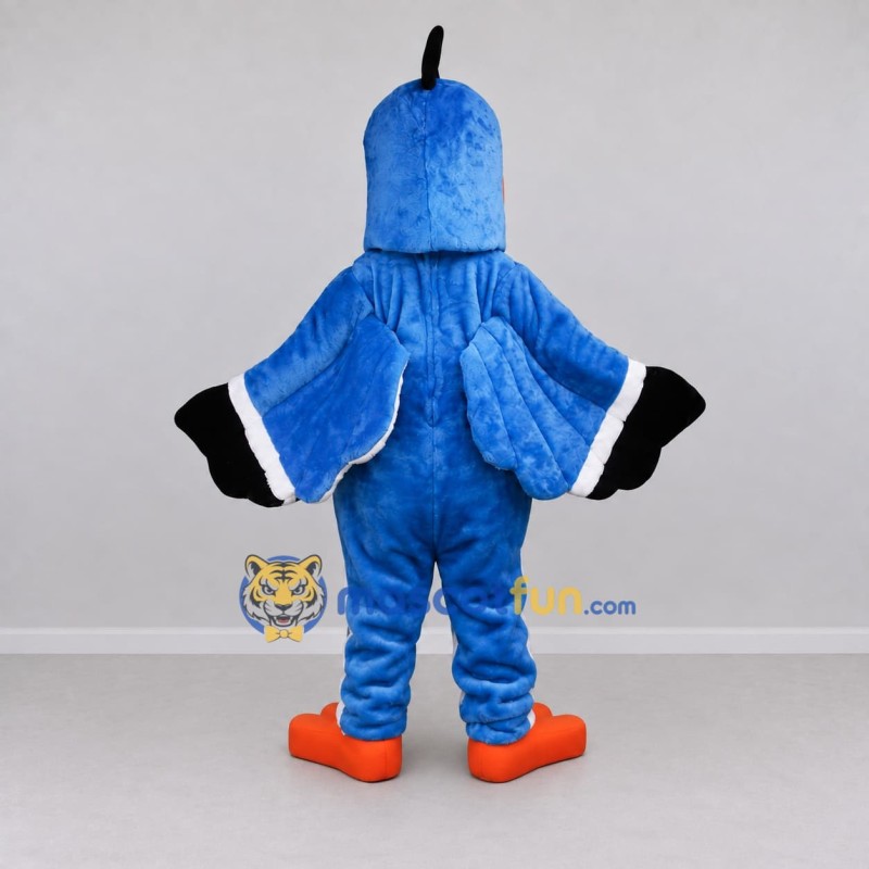 Custom Blue and White Hornbill Character Mascot Costume Adult Full Body Suit for Wildlife Events Custom Blue and White Hornbill Character Mascot Costume Adult Full Body Suit for Wildlife Events