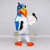 Custom Blue and White Hornbill Character Mascot Costume Adult Full Body Suit for Wildlife Events