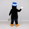 Custom Black and White Penguin with a Blue Top Hat Mascot Costume Adult Full Body Suit for Theme Parties Custom Black and White Penguin with a Blue Top Hat Mascot Costume Adult Full Body Suit for Theme Parties