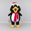 Custom Black and White Penguin with a Santa Hat and Scarf Mascot Costume Adult Full Body Suit for Christmas Events Custom Black and White Penguin with a Santa Hat and Scarf Mascot Costume Adult Full Body Suit for Christmas Events