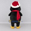 Custom Black and White Penguin with a Santa Hat and Scarf Mascot Costume Adult Full Body Suit for Christmas Events Custom Black and White Penguin with a Santa Hat and Scarf Mascot Costume Adult Full Body Suit for Christmas Events