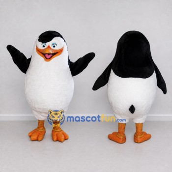 Custom Black and White Penguin Character Mascot Costume Adult Full Body Suit for Ocean Events