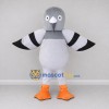 Custom Gray and White Pigeon Character Mascot Costume Adult Full Body Suit for School Events Custom Gray and White Pigeon Character Mascot Costume Adult Full Body Suit for School Events