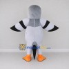Custom Gray and White Pigeon Character Mascot Costume Adult Full Body Suit for School Events Custom Gray and White Pigeon Character Mascot Costume Adult Full Body Suit for School Events