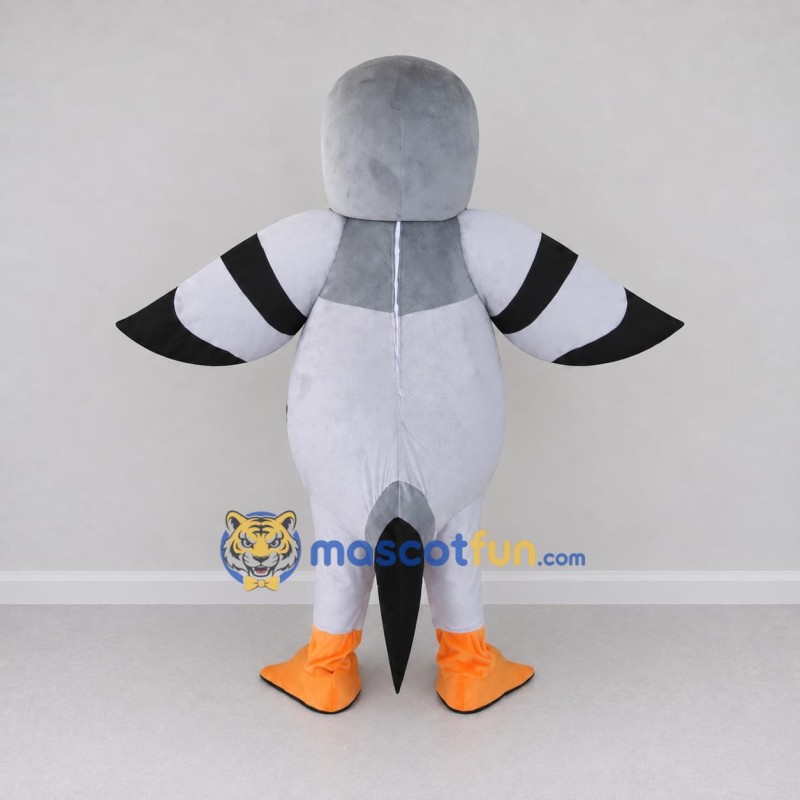 Custom Gray and White Pigeon Character Mascot Costume Adult Full Body Suit for School Events Custom Gray and White Pigeon Character Mascot Costume Adult Full Body Suit for School Events