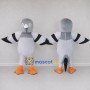Custom Gray and White Pigeon Character Mascot Costume Adult Full Body Suit for School Events