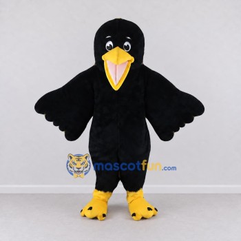 Custom Black and Yellow Bird Character Mascot Costume Adult Full Body Suit for School Events Custom Black and Yellow Bird Character Mascot Costume Adult Full Body Suit for School Events