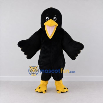 Custom Black and Yellow Bird Character Mascot Costume Adult Full Body Suit for School Events Custom Black and Yellow Bird Character Mascot Costume Adult Full Body Suit for School Events